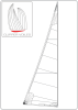 Mast Furling Mainsail Dacron® Contender, cut CROSS CUT.
